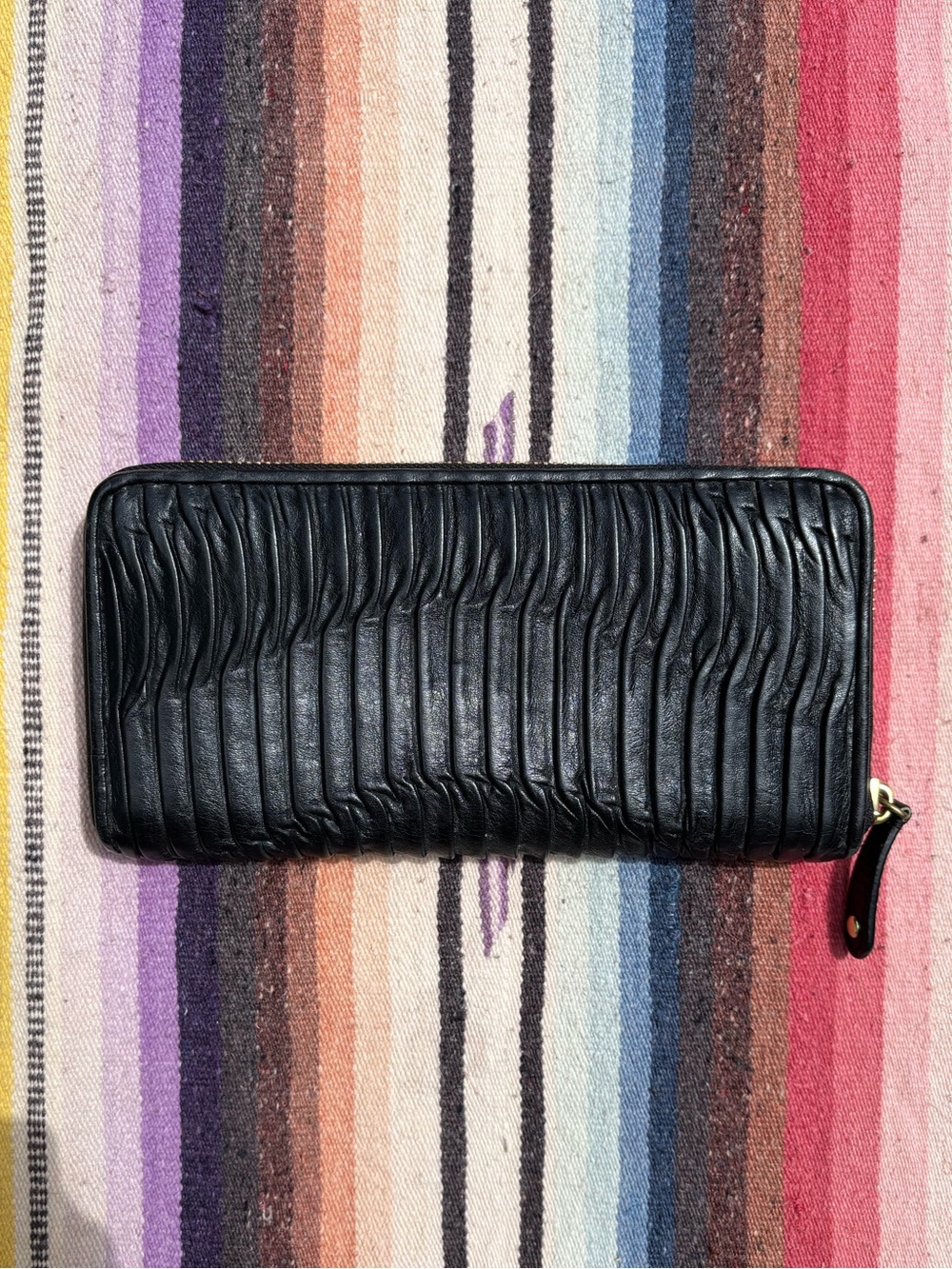 Coach Madison Black Leather Zip Wallet 8x4” - Picture 3 of 6
